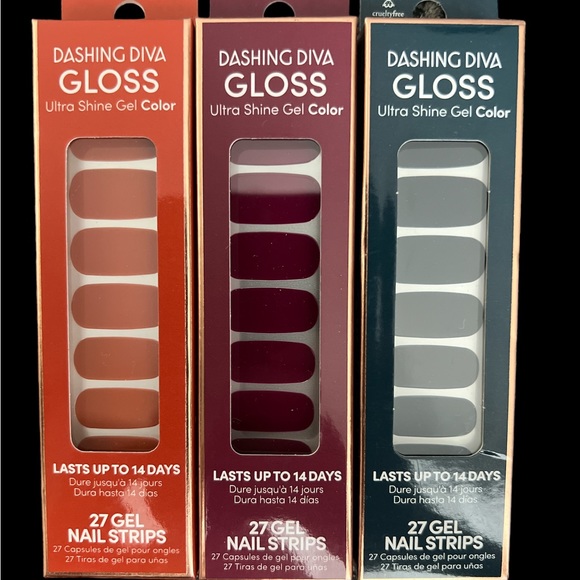 3 Fall Dashing Diva Nails Gloss Ultra Shine Gel Color Bundle - Picture 2 of 3